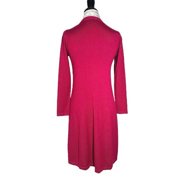 Signature by Bobbie Bee | Women | Red Stretch Knit Bow LS Mini Dress | Small - Picture 3 of 12